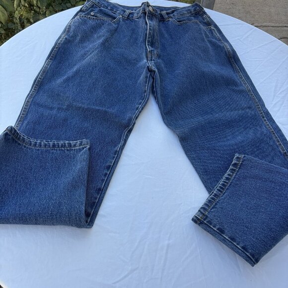 Basic Editions Straight Denim Jeans Men's 38Wx30L Blue Cotton 5 Pockets - Picture 1 of 16